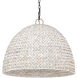 Rue 8 Light 27 inch Matte Black Pendant Ceiling Light in Painted Sweet Grass